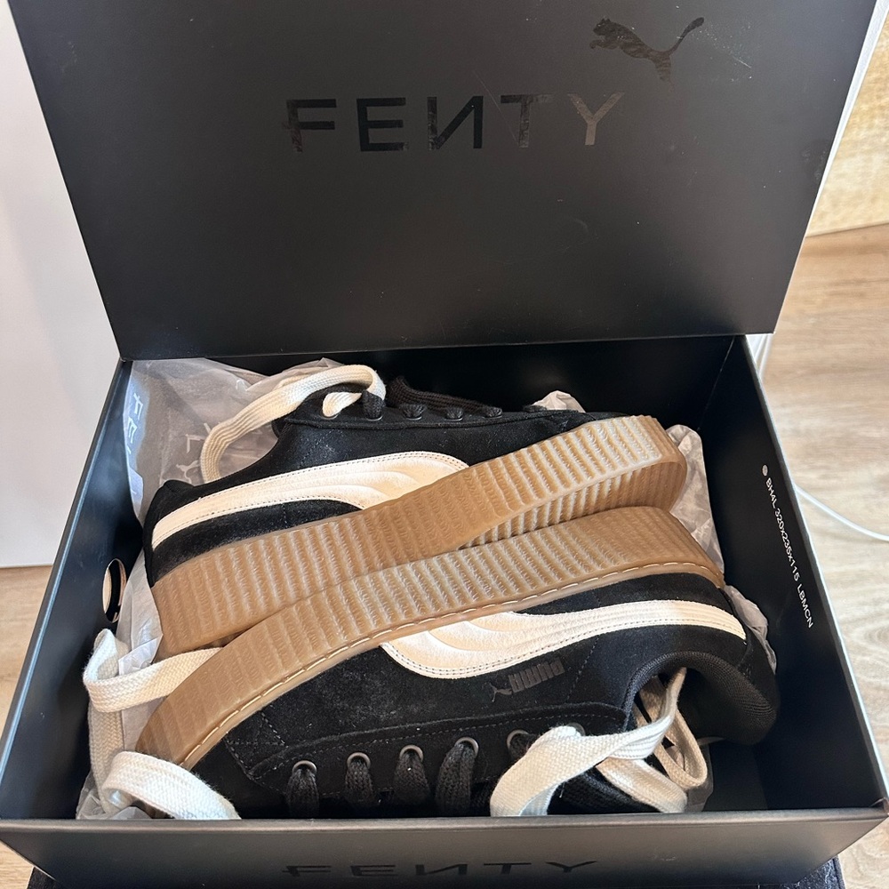 Puma Fenty Men's Black and Cream Sneakers
